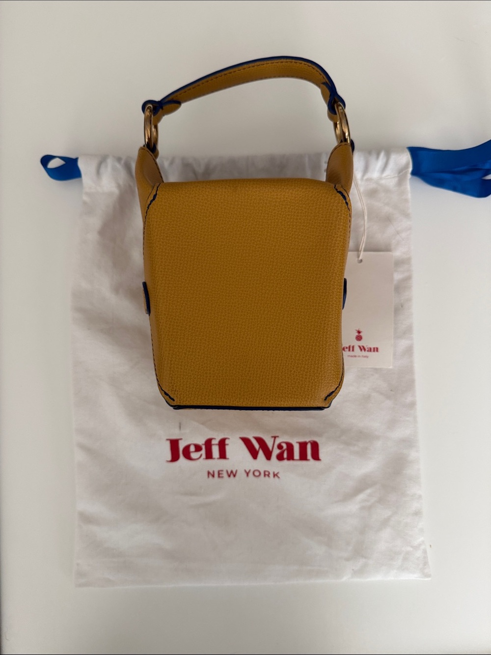 Jeff Wan Mustard Yellow Mini Top-Handle Purse
